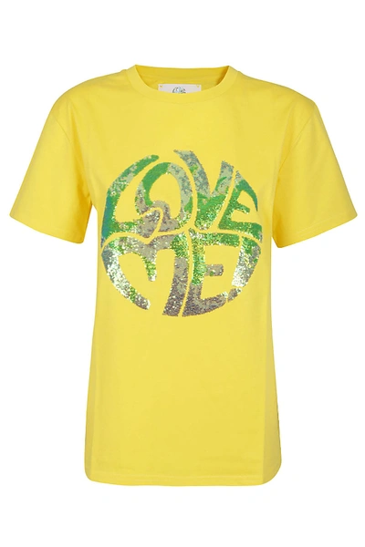 Shop Alberta Ferretti Love Me T-shirt In Yellow