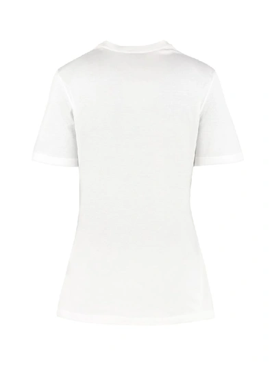 Shop Versace Crew-neck Cotton T-shirt In White