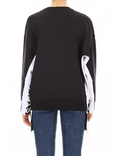 Shop Stella Mccartney Sweatshirt With Logo Band In Ink (black)