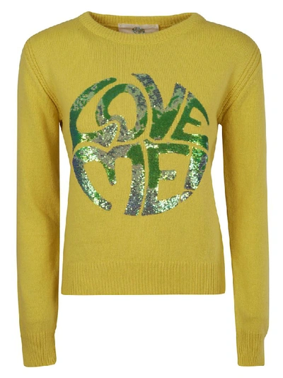 Shop Alberta Ferretti Recycled Cashmere Sweater In Yellow