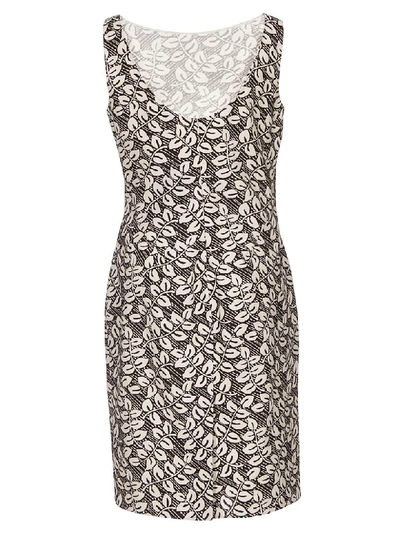 Shop Aspesi Printed Dress In White/black