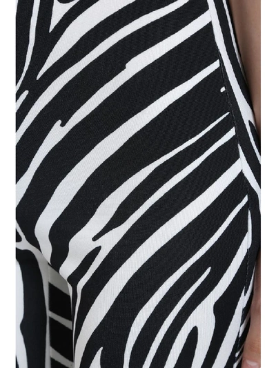Shop Versace Zebra Black White Stretch Cotton Pants