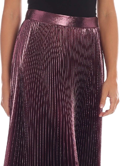 Shop Alberta Ferretti - Pleated Skirt In Pink