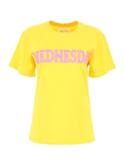 Shop Alberta Ferretti Wednesday T-shirt In Yellow (yellow)