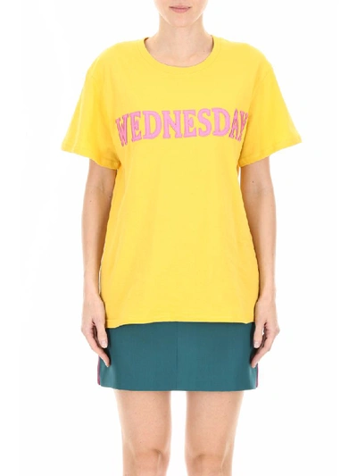 Shop Alberta Ferretti Wednesday T-shirt In Yellow (yellow)