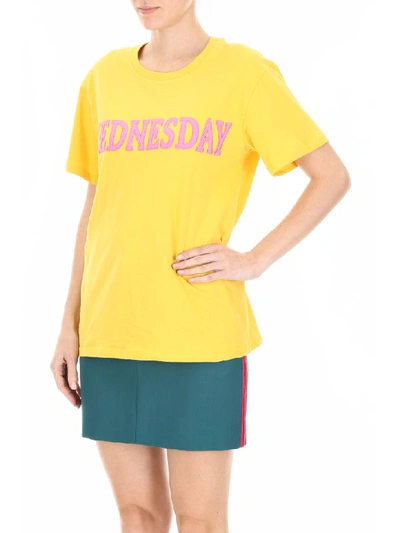 Shop Alberta Ferretti Wednesday T-shirt In Yellow (yellow)