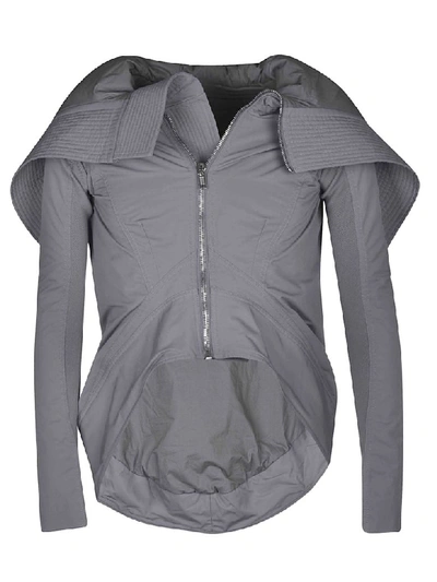 Shop Drkshdw Asymmetric Detail Fitted Jacket In Grey