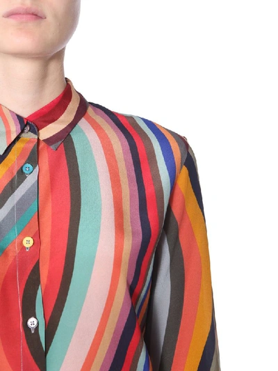 Ps By Paul Smith Swirl-print Silk Shirt In Multicolor