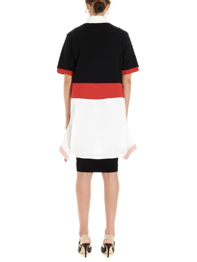 Shop Burberry Double Polo Dress In Multicolor