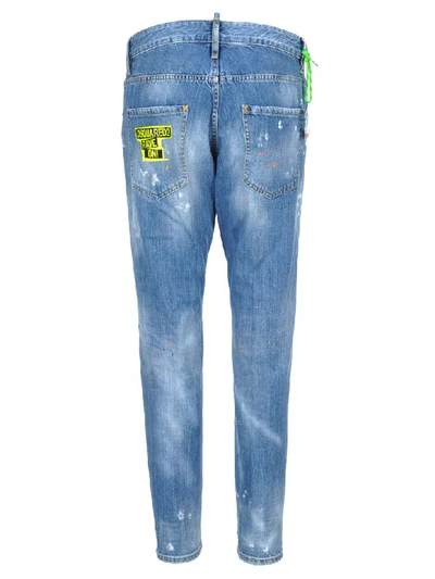 Shop Dsquared2 D Squared Skinny Dan Jeans In Blue