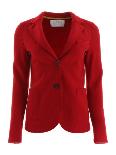 Shop Harris Wharf London Single-breasted Jacket In College Red (red)
