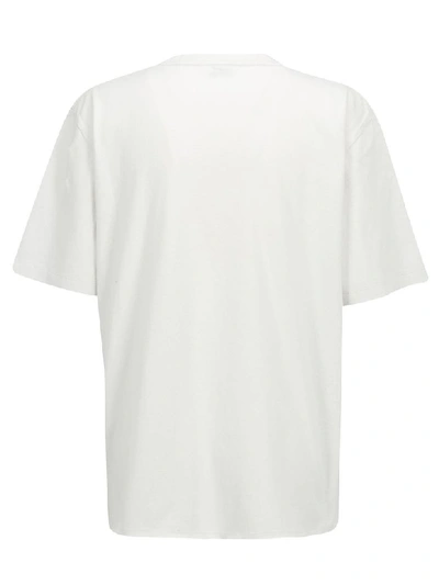 Shop Saint Laurent T-shirt In Dirty Ecru/rouge/ver