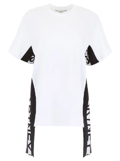 Shop Stella Mccartney T-shirt With Logo Bands In Pure White (white)