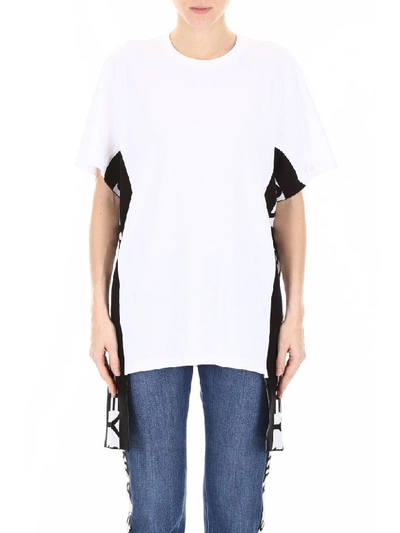 Shop Stella Mccartney T-shirt With Logo Bands In Pure White (white)