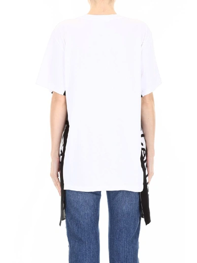 Shop Stella Mccartney T-shirt With Logo Bands In Pure White (white)