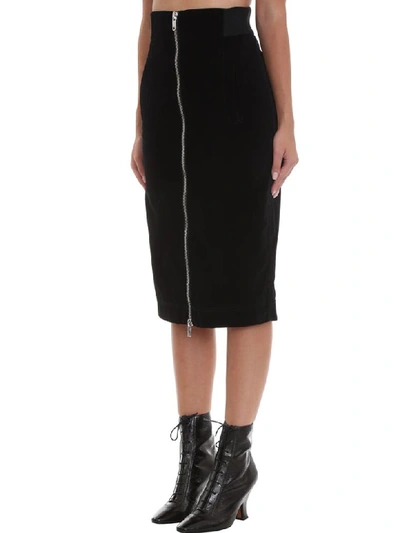 Shop Marc Jacobs Skirt In Black Velvet
