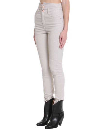 Shop Isabel Marant Verna Pants In Beige Cotton