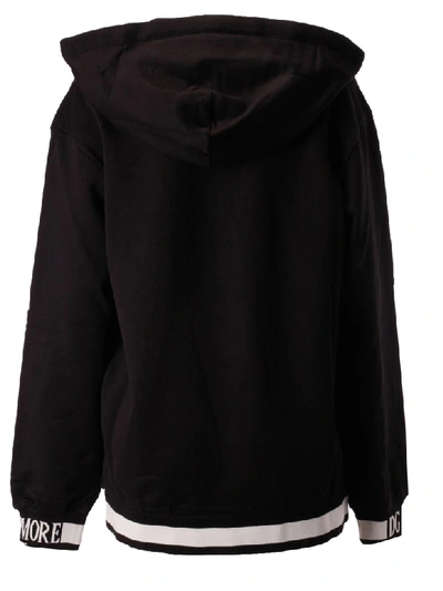 Shop Dolce & Gabbana Leopard Head Hoodie In Black