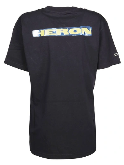 Shop Heron Preston T-shirt Reg Heron Patch In Off Black Multicolor