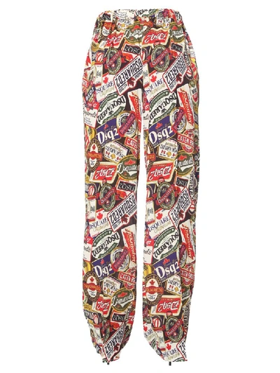 Shop Dsquared2 Wide Pants In Multicolor