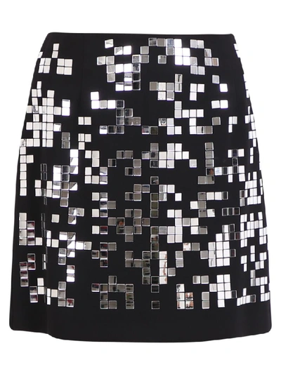 Shop Pinko Embellished Skirt In Black