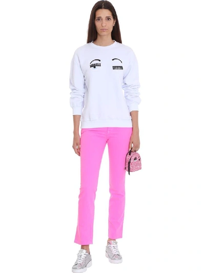 Shop Chiara Ferragni Jeans In Rose-pink Denim