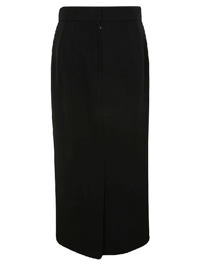 Shop Dolce & Gabbana Fitted Long Skirt In Black