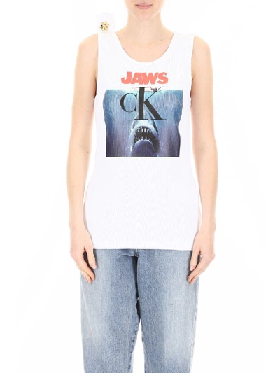 Shop Calvin Klein Jaws Tankt Top In White (white)