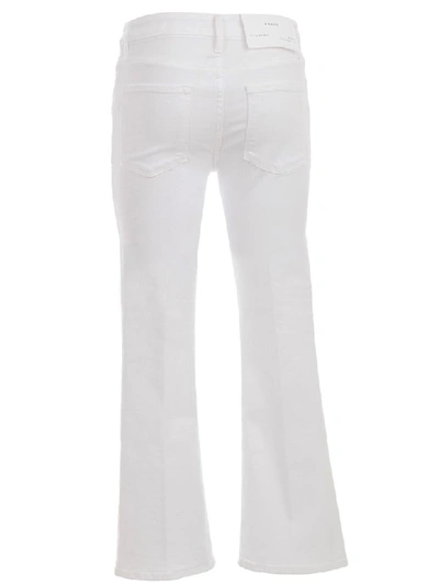 Shop Frame Le Crop Mini Boot Jeans Cropped White In Blanc