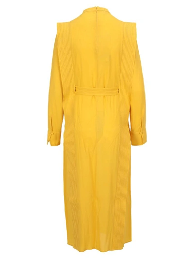 Shop Stella Mccartney Long Dress In Calendula Yellow