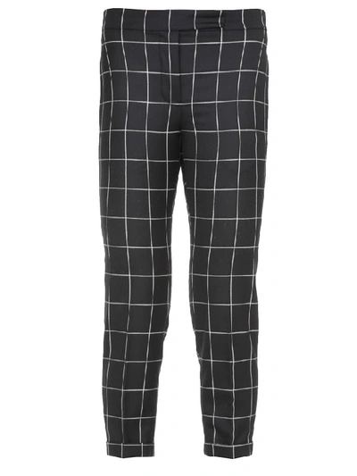 Shop Thom Browne Check Patterned Trouser In Navy