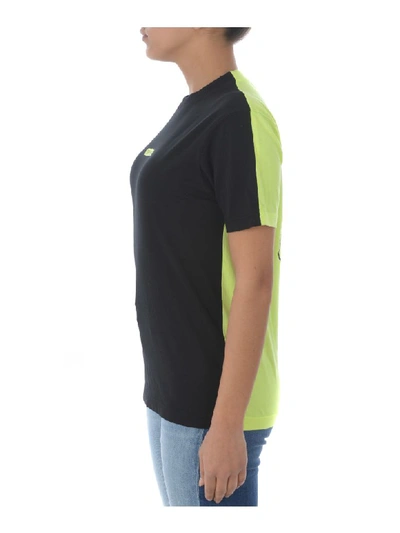 Shop Marcelo Burlon County Of Milan Short Sleeve T-shirt In Nero/giallo Fluo