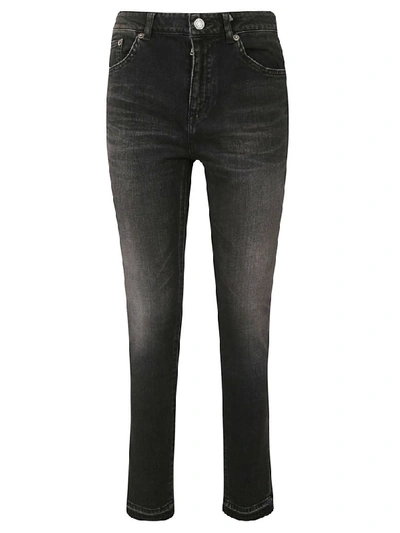 Shop Saint Laurent Slim-fit Jeans In Sandy Black