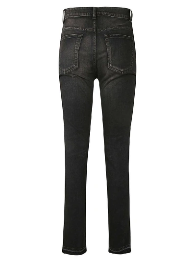 Shop Saint Laurent Slim-fit Jeans In Sandy Black