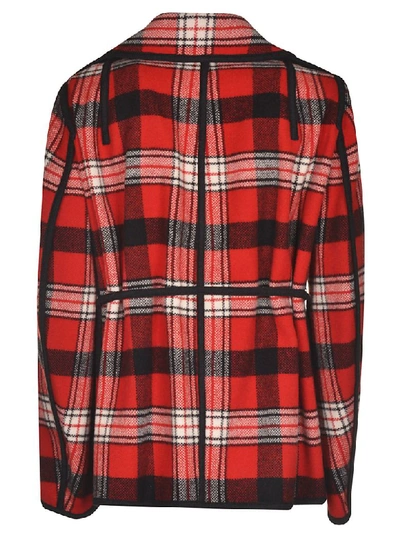Shop Dsquared2 Double-breasted Checked Top In Red