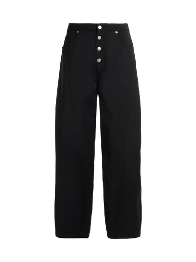 Shop Mm6 Maison Margiela Black 4-pocket Trousers In Nero