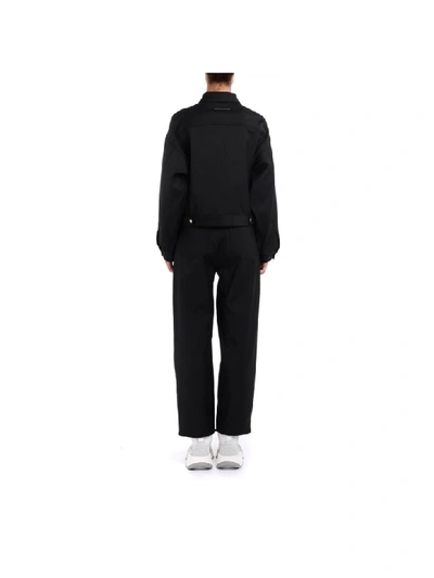 Shop Mm6 Maison Margiela Black 4-pocket Trousers In Nero