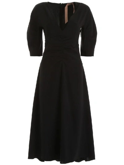 Shop N°21 Draped Dress In Black (black)