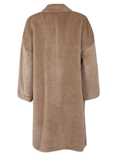 Shop Brunello Cucinelli Double-breasted Fur Coat In Brown