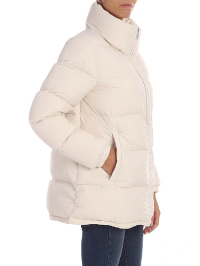 Shop Add Stand-up Neck Ped Jacket In Ivory
