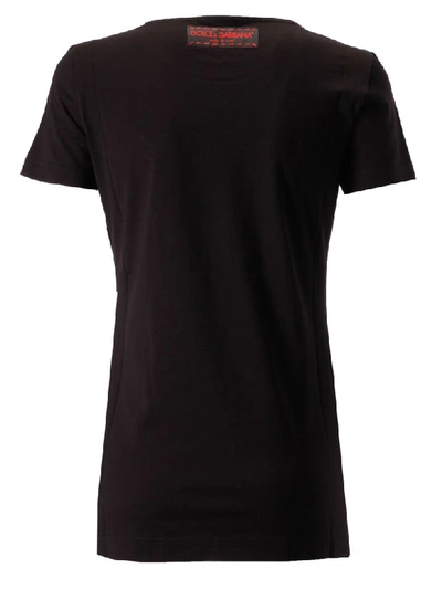 Shop Dolce & Gabbana Leopard Head T-shirt In Black
