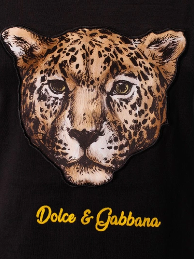 Shop Dolce & Gabbana Leopard Head T-shirt In Black