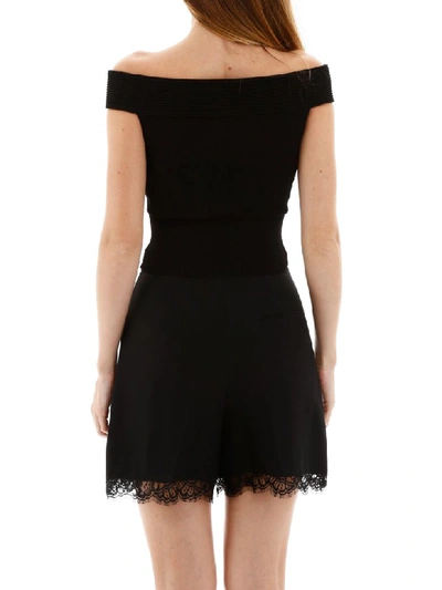 Shop Alexander Mcqueen Off-shoulder Top In Black (black)