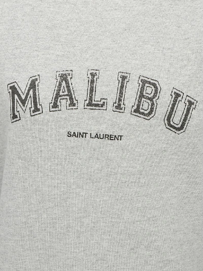 Shop Saint Laurent Sweatshirt In Gris Chine/noir