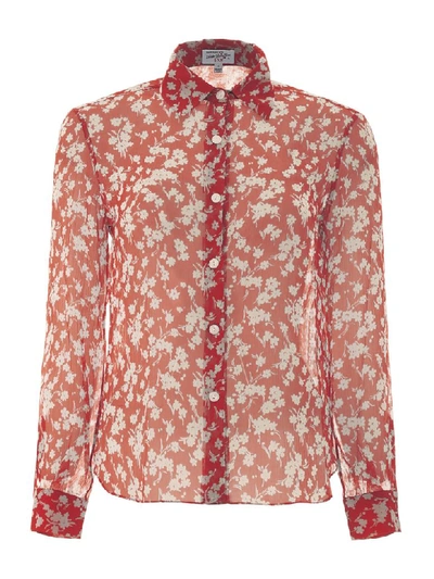 Shop Hvn Cristina Shirt In Red Wildflower (red)