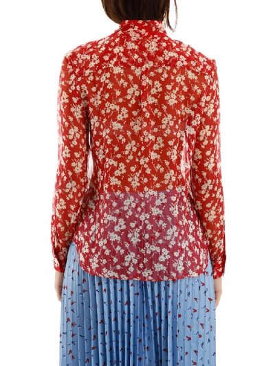 Shop Hvn Cristina Shirt In Red Wildflower (red)
