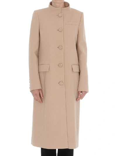 Shop Givenchy Wool Coat In Beige