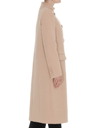 Shop Givenchy Wool Coat In Beige