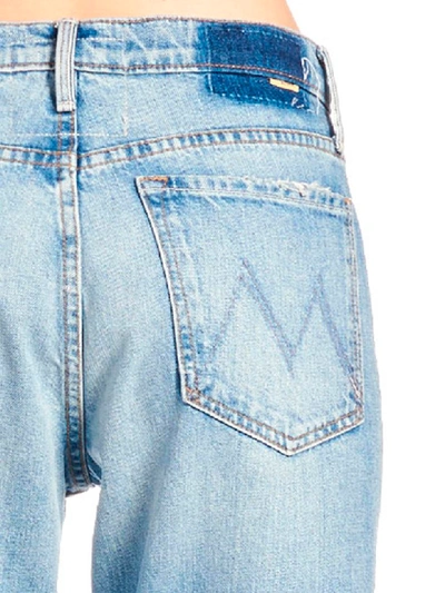 Shop Mother The Trasher Jeans In Blue