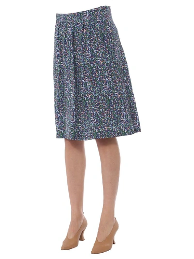 Shop Apc Silk Skirt In Blu